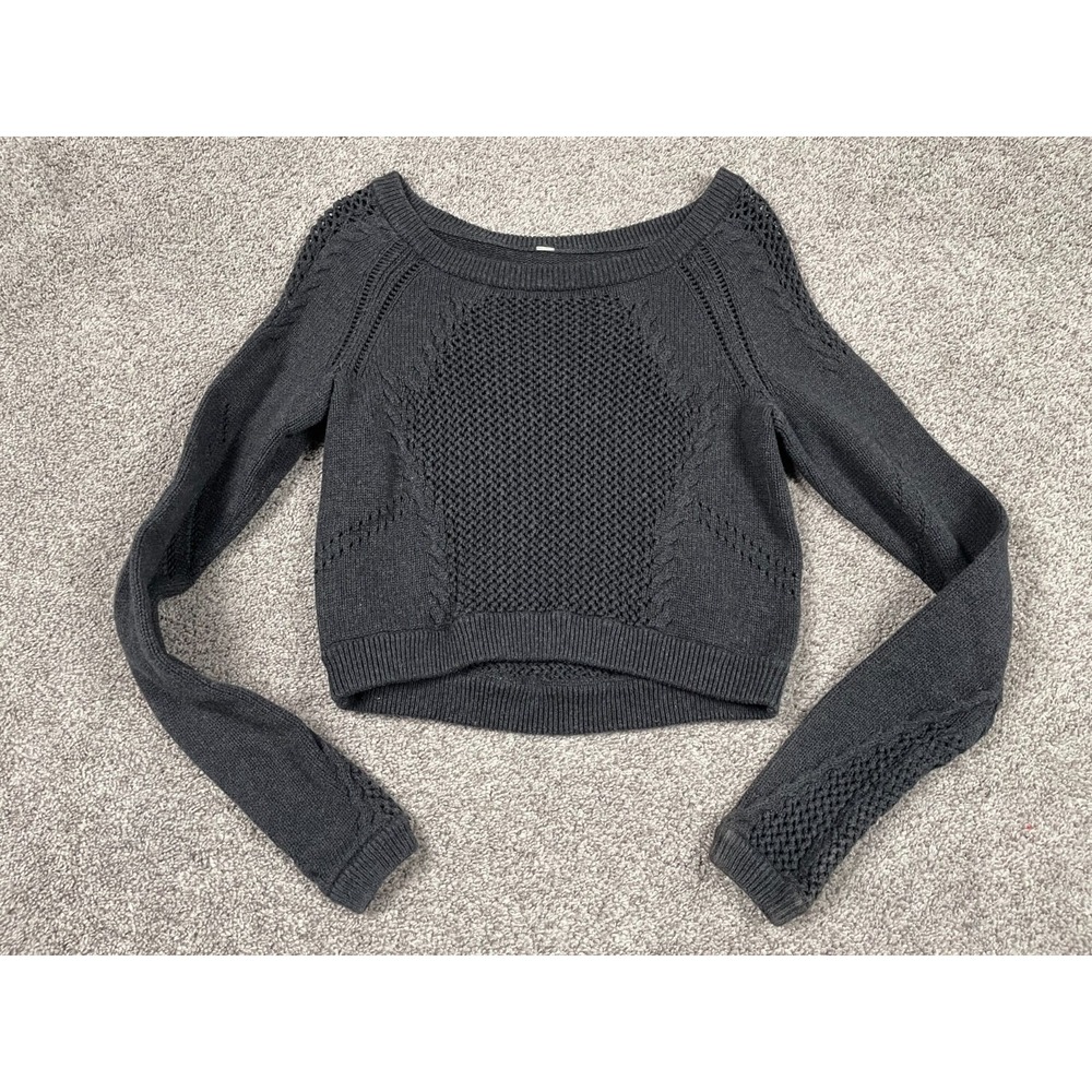 Lululemon Sweater Womens 4 Be Present Pullover Cropped Knit Lounge Casual Ballet